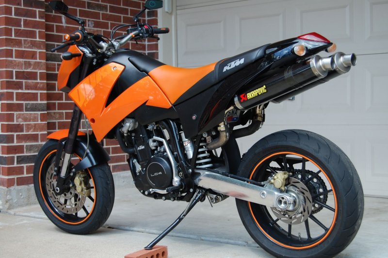 Housse De Selle Moto En Cuir Orange - Compatible KTM 640 LC4 Supermoto 1999-2007, étanche Et Antidérapante