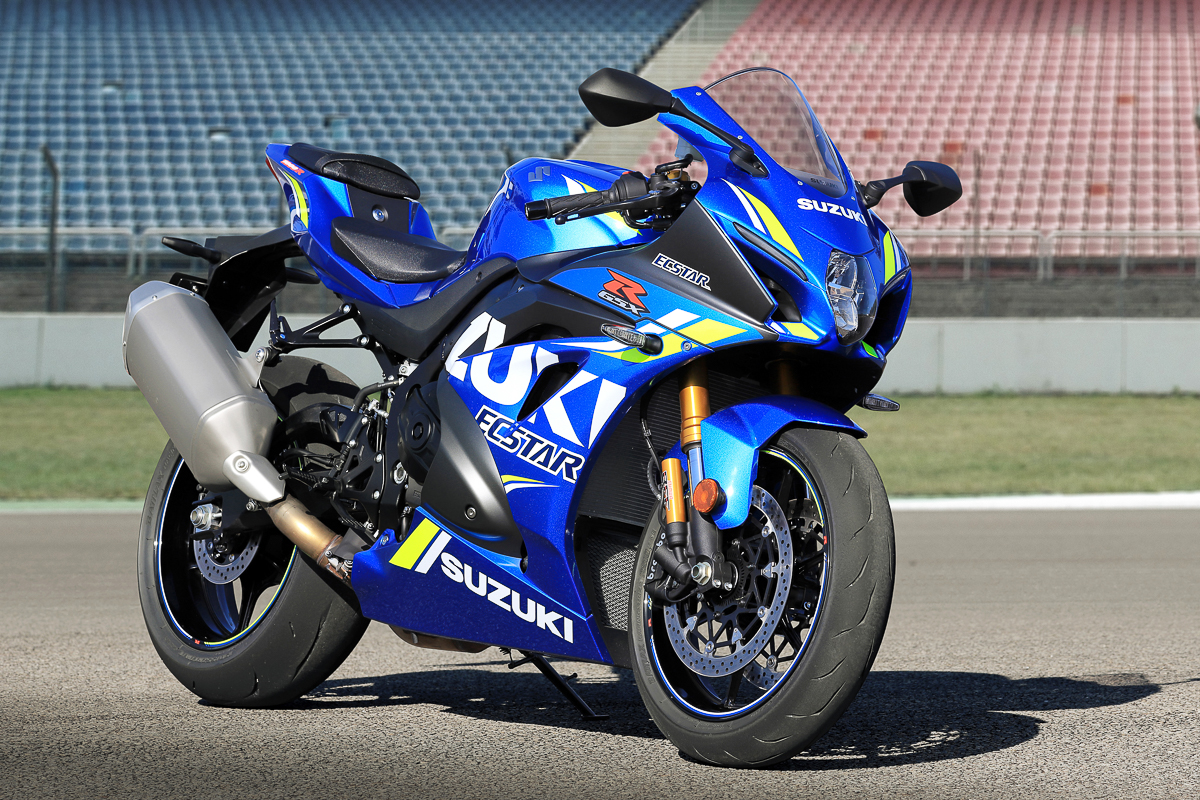 Мотоциклист на Suzuki GSX R